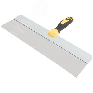 Шпатель фасадный нержавеющий Профи, прорезиненная ручка с метал.бойком 450 мм - фото 2