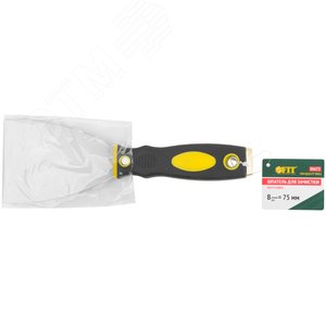 Шпатель для удаления ржавчины Профи, толщ. лезвия 1 мм, двухкомп.ручка с метал.бойком 3'' (75 мм) - фото 3