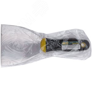 Шпатель, нерж.сталь, черно-желтая прорезин.ручка 4'' (100 мм) - фото 2