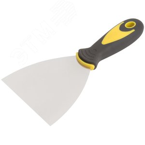 Шпатель нерж.сталь прорезиненная ручка 4 (100 мм) - фото 2