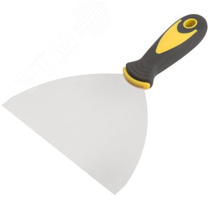 Шпатель, нерж.сталь, прорезиненная ручка 6'' (150 мм) - фото 2
