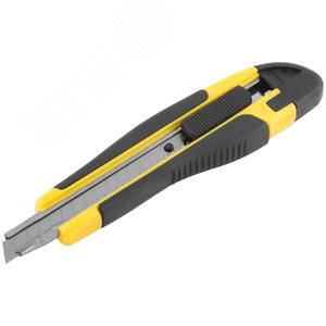 Нож технический 9 мм усиленный прорезиненный - фото 2