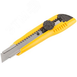 Нож технический 18 мм усиленный пластиковый, вращ.прижим - фото 2