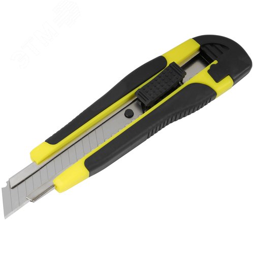 Нож технический 18 мм усиленный прорезиненный, лезвие 15 сегментов - фото 2