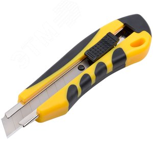 Нож технический 18 мм усиленный прорезиненный - фото 2