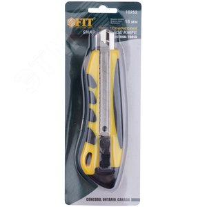 Нож технический 18 мм усиленный прорезиненный - фото 3