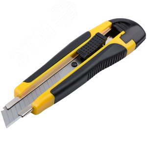 Нож технический 18 мм усиленный прорезиненный, лезвие 15 сегментов - фото 2