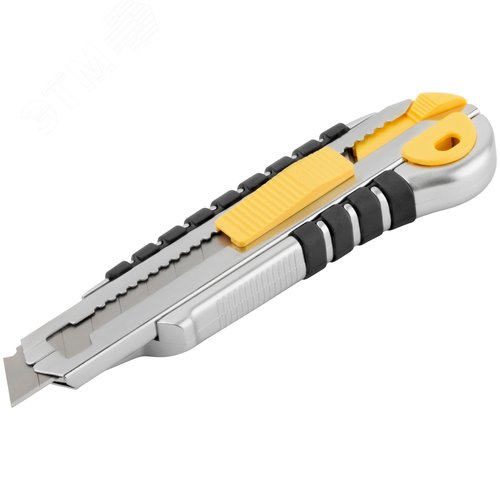 Нож технический 18 мм усиленный прорезиненный - фото 2