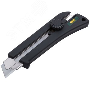 Нож технический 25 мм усиленный, эластичн.корпус, с вращ.прижимом ''Профи'' - фото 2