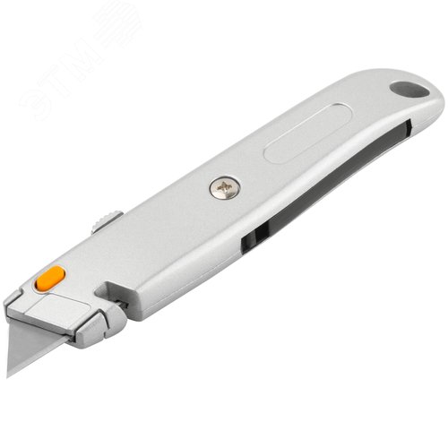 Нож для напольных покрытий серый, металлический корпус, кассета 4 лезвия - фото 2