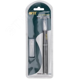 Нож макетный, прорезиненная алюминиевая ручка - фото 3