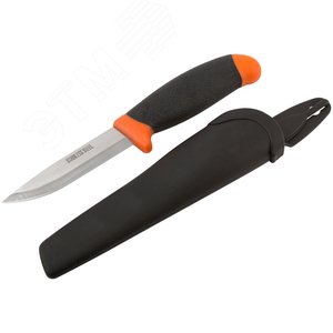 Нож строительный, нерж.сталь, прорезиненная желто-черная ручка 10615 FIT - 2