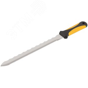 Нож для резки теплоизоляционных плит, двустороннее лезвие 240х27 мм, нерж.сталь, прорезиненная ручка 10636 FIT - 2
