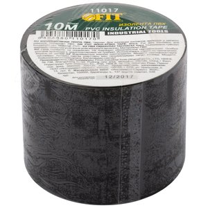 Изолента PVC 50 мм х 0.13мм х 10 м черная 11017 FIT - 3