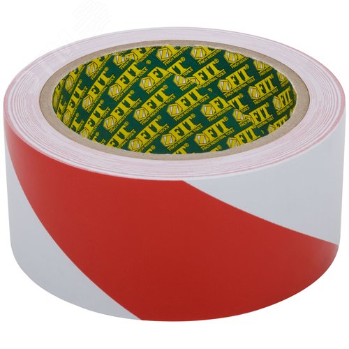 Лента разметочная красно-белая 50ммх25м - фото 1