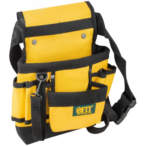 Пояс для инструмента одинарный, полиэстер, 9 отделений, 2 петли для инструмента - фото 2