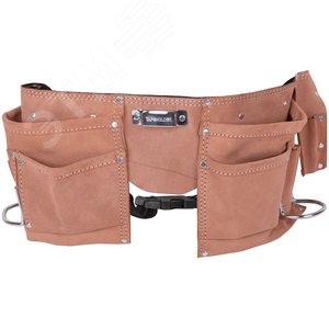 Пояс для инструмента, кожа, 11 отделений, 2 петли для инструмента - фото 2