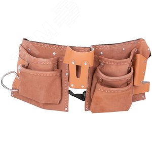 Пояс для инструмента, кожа, 10 отделения, 1 петля для инструмента - фото 2