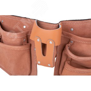 Пояс для инструмента, кожа, 10 отделения, 1 петля для инструмента - фото 4