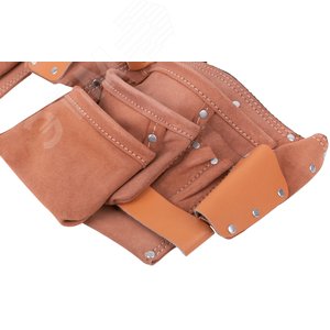 Пояс для инструмента, кожа, 10 отделения, 1 петля для инструмента - фото 5