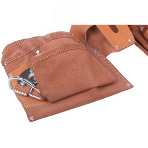 Пояс для инструмента, кожа, 10 отделения, 1 петля для инструмента - фото 6