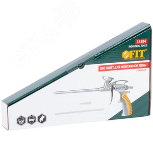 Пистолет для монтажной пены, цельнометаллический, прорезиненная ручка - фото 3