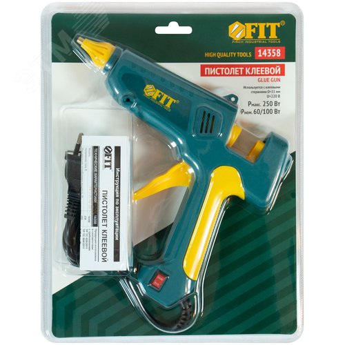 Пистолет клеевой д.11 мм, 60 Вт /100 Вт (250 Вт), 2 режима, Профи - фото 3