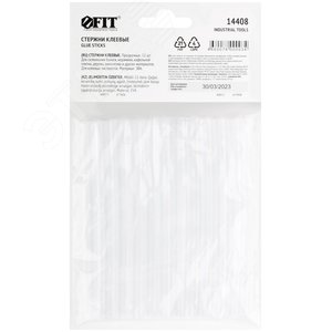 Стержни клеевые бесцветные д.7 мм x 100 мм, 12 шт - фото 4