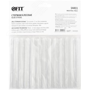 Стержни клеевые бесцветные д.11 мм х 100 мм, 12 шт - фото 4