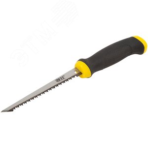 Ножовка для гипсокартона, каленый зуб, прорезиненная ручка 150 мм 15377 FIT - 2