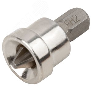 Насадки для завинчивания саморезов по гипроку CrV, РН2x25 мм, 2 шт., Профи - фото 2