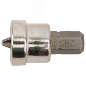 Насадки для завинчивания саморезов по гипроку CrV, РН2x25 мм, 2 шт., Профи - фото 4