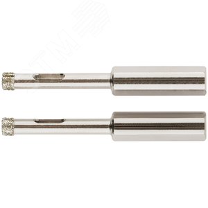 Коронки кольцевые по керамограниту, камню и кафелю алмазные, набор 2 шт, 6х67 мм - фото 1