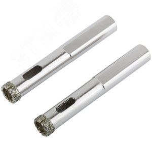 Коронки кольцевые по керамограниту, камню и кафелю алмазные, набор 2 шт, 10х67 мм - фото 2