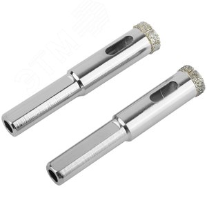 Коронки кольцевые по керамограниту, камню и кафелю алмазные, набор 2 шт, 12х67 мм - фото 5