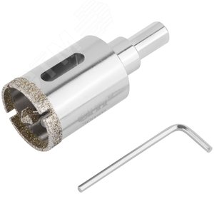 Коронка кольцевая по керамограниту, камню и кафелю алмазная с центровочным сверлом 30х67 мм - фото 2