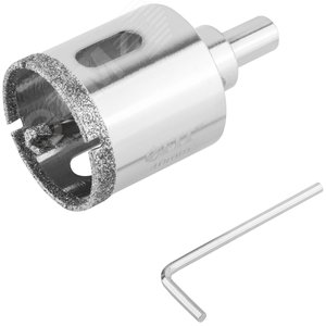 Коронка кольцевая по керамограниту, камню и кафелю алмазная с центровочным сверлом 40х67 мм - фото 2