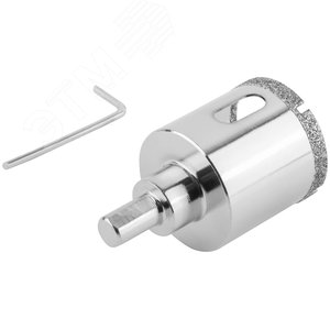 Коронка кольцевая по керамограниту, камню и кафелю алмазная с центровочным сверлом 40х67 мм - фото 5