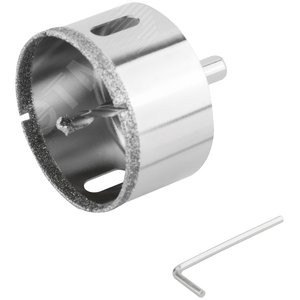 Коронка кольцевая по керамограниту, камню и кафелю алмазная с центровочным сверлом 68х67 мм - фото 2