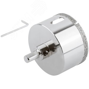 Коронка кольцевая по керамограниту, камню и кафелю алмазная с центровочным сверлом 68х67 мм - фото 5