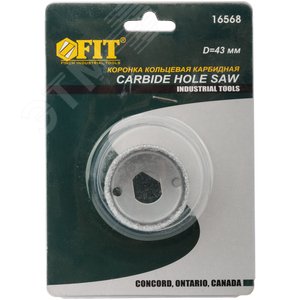 Коронка кольцевая по кафелю карбидная, глубина пропила 25 мм, 43 мм - фото 3