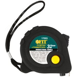 Рулетка прорезиненный корпус ''Универсал'' тройной стопор 3 м x 16 мм - фото 2