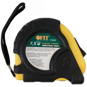 Рулетка прорезинен. корпус, тройной стопор ''Ультра'' 7.5 м x 25 мм - фото 2