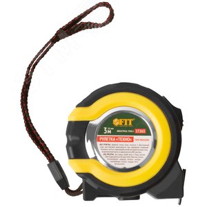 Рулетка прорезиненный корпус, двойной стопор ''Техно'' 3 м x 16 мм - фото 2