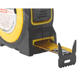 Рулетка прорезиненный корпус, двойной стопор ''Техно'' 5 м x 19 мм - фото 4