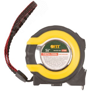 Рулетка прорезиненный корпус, двойной стопор ''Техно'' 5 м x 25 мм - фото 2