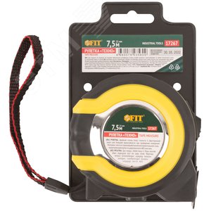 Рулетка прорезиненный корпус, двойной стопор ''Техно'' 7,5 м x 25 мм - фото 3