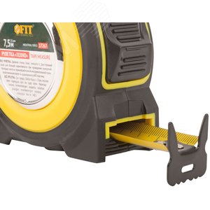 Рулетка прорезиненный корпус, двойной стопор ''Техно'' 7,5 м x 25 мм - фото 4