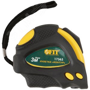 Рулетка ''Контур'' с автостопом, прорезиненный корпус 3 м x 16 мм - фото 2