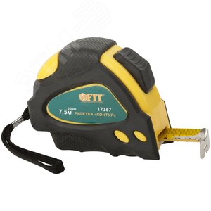 Изображение товара Рулетка ''Контур'' с автостопом, прорезиненный корпус 7.5 м x 25 мм (шт)